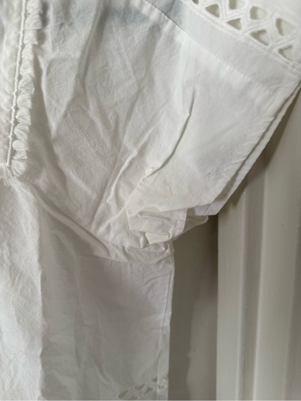 Madewell White Eyelet Square-Neck Cotton Blouse - Picture 4 of 5